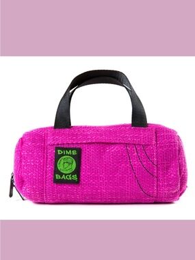 Dime Bags Magenta Pink Padded 10” Barrel Duffel Tube Bag with Black Handles NWT